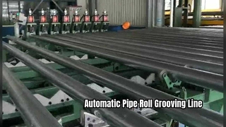 Linea automatica di scanalatura per rullatura tubi | Scanalatrice doppia a 6 stazioni e 12 teste